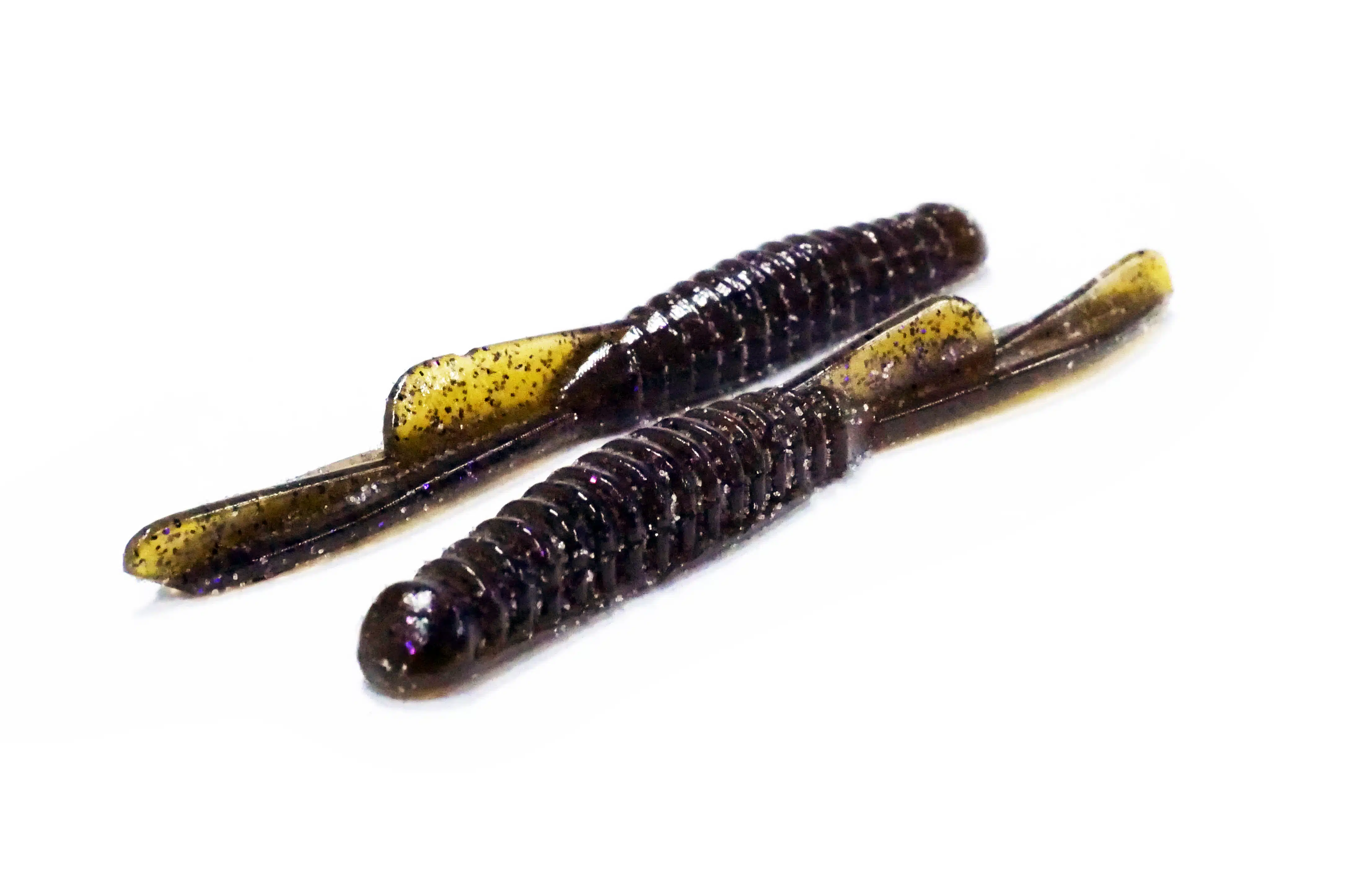Strikeking KVD Half Shell Shad 3,5 inch Green Pumpkin Pearl