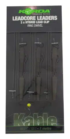 Korda Leadcore Leaders Hybrid Lead Clip and Ring Swivel 1m