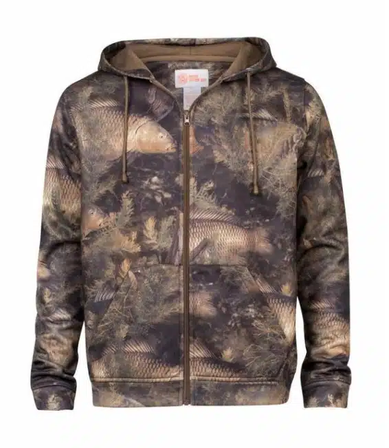 Fishouflage Thermal Fleece Hoodie with Kangaroo Pocket