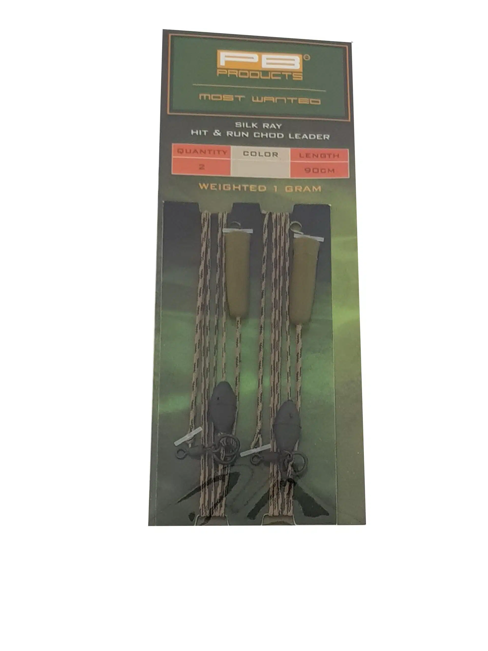 PB Products Silk Ray Hit & Run Chod Leader 1g 90cm 2pcs
