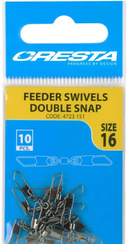 Cresta Feeder Swivels Double Snap 10pcs