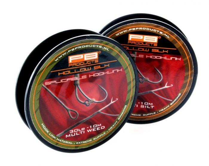 PB Hollow Silk Spicable Hooklink 10m 30b Multi Silt - Afbeelding 2