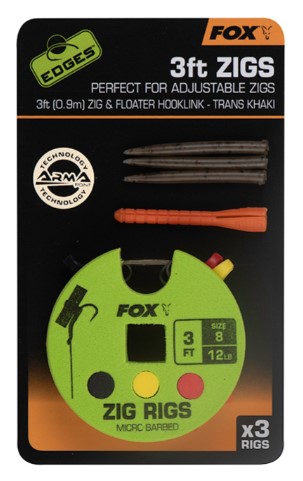 Fox Edges Zig Rigs 3pcs
