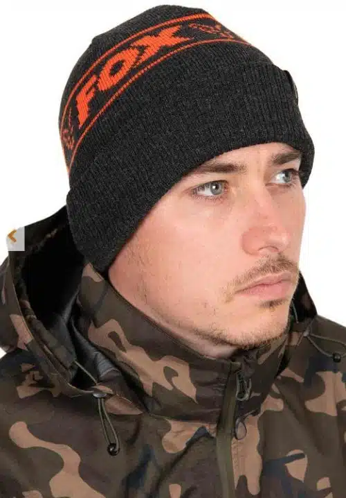 Fox Collection Beanie Black-Orange