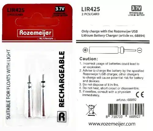 Rozemeijer LIR425 Lithium Batterij Pack 2pcs (rechargeable)