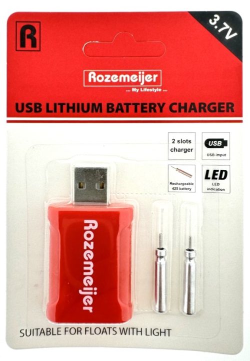 Rozemeijer USB Lithium Battery Charger incl. 2pcs LIR425 batterij