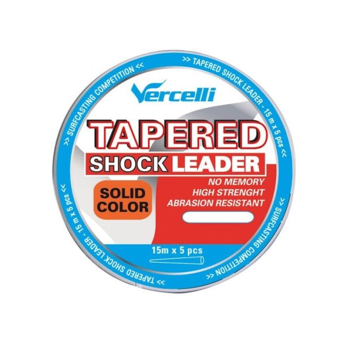 Vercelli Tapered Shock Leader Transparant 0,33-0,66mm 15m 10pcs
