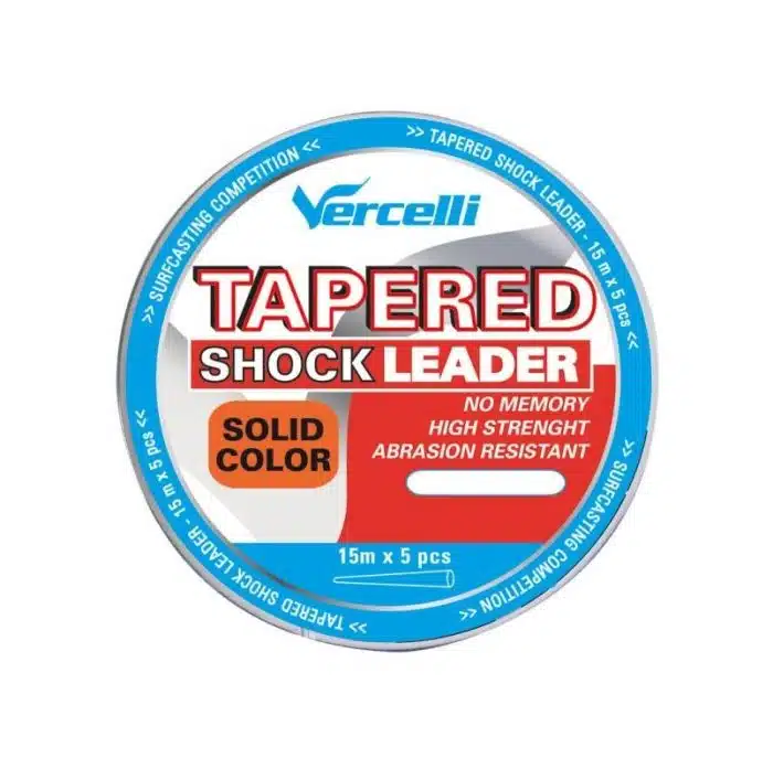 Vercelli Tapered Shock Leader Transparant 0,33-0,66mm 15m 10pcs