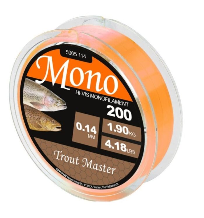 Trout Master Hi-Vis Mono Orange 200m