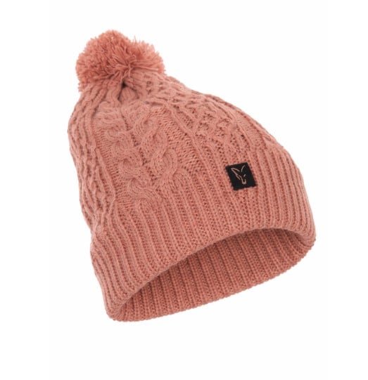 Fox Womens Cable Knit Bobble Pink